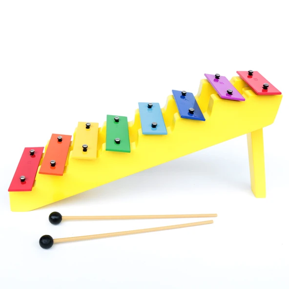 Sekiz Tonlu Merdiven Piyano Orff Müzik Aleti - Sarı