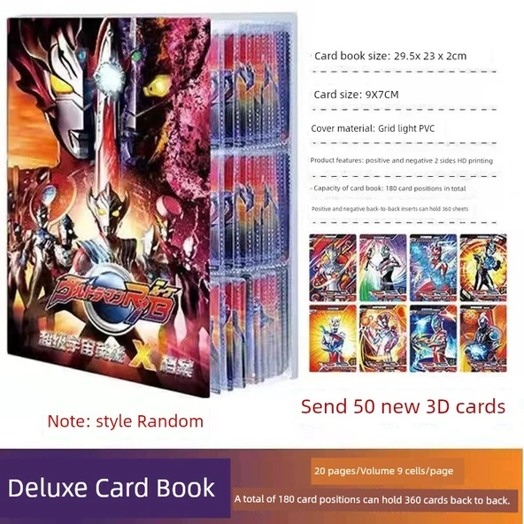Ultraman Kart Koleksiyon Albümü - Deluxe Büyük Boy (360 Kart) + 100 Rastgele Yıldız Kartı