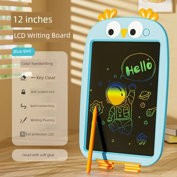 12 inç LCD Yazı Tahtası - Mavi Baykuş