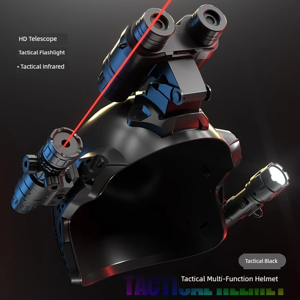 Çocuk Askeri Taktik Kask Seti - Kamuflaj Yüksek Model - 11