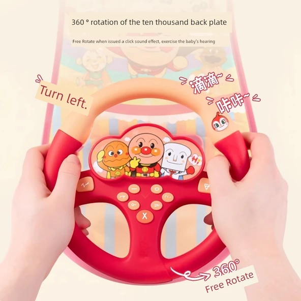 Çocuk Eğitici Direksiyon Oyuncak - Şarjlı Ekmek Adam + Goblen - Resim 9