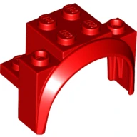 LEGO Araç Tekerlek Yuvası Çamurluk 2x4x2 Parçaları - 18974-6102586 Kırmızı