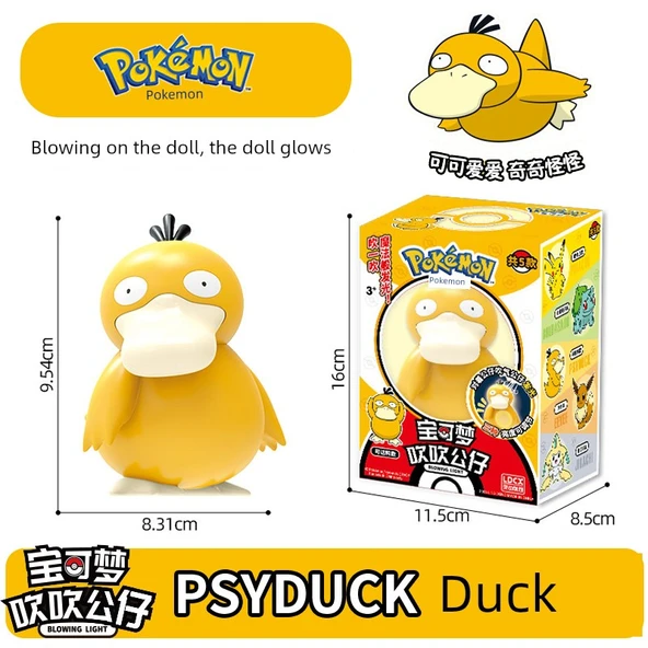 Pokemon Kodda Duck Üfleme Sensörlü 3. Kademe Parlaklık Figür
