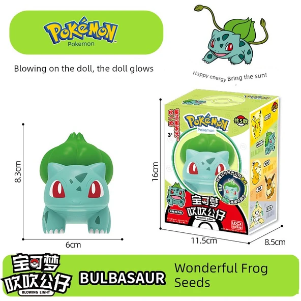Pokemon Harika Kurbağa Tohumu Üfleme Sensörlü 3. Kademe Parlaklık Figür
