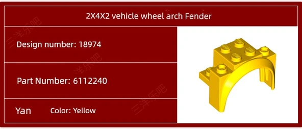 LEGO Araç Tekerlek Yuvası Çamurluk 2x4x2 Parçaları - 18974-6102586 Kırmızı - 7