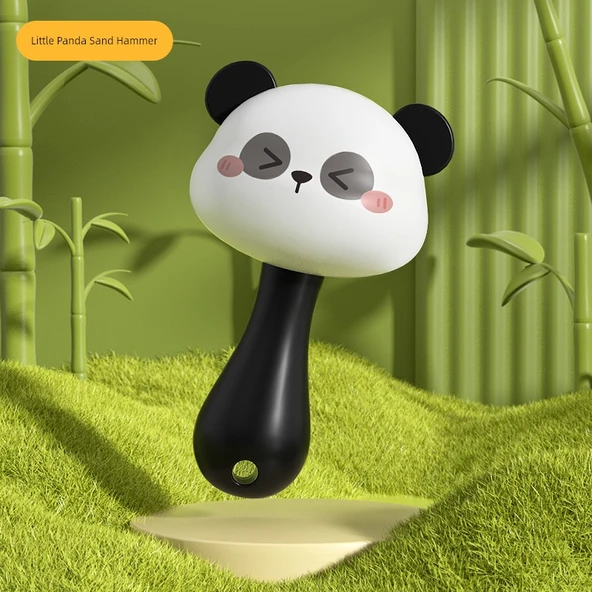 Bebek Müzik Aleti Kum Çekiç Çıngırak Seti - Küçük Panda Kum Çekiç