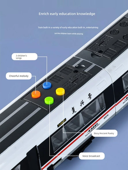 Tek Vagonlu Ataletli Hızlı Tren Rönesans - Sesli, Işıklı, Hikayeli ve Hediye Kutulu - 5