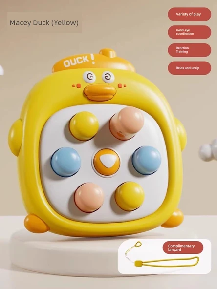 Sevimli Ördek Sarı Müzikli Hamster Oyuncak (Askılıklı)