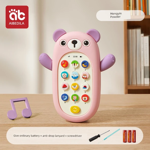 Çocuk Oyuncak Telefon - Ayı Moğol Pembesi
