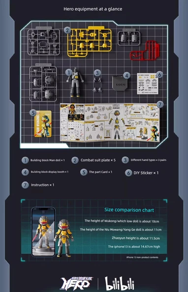 Hero Unlimited Savaş Giysisi Sun Wukong Yapı Blokları - 10