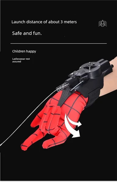 Örümcek Adam Fırlatıcı Oyuncak - Siyah ve Mavi - Resim 11