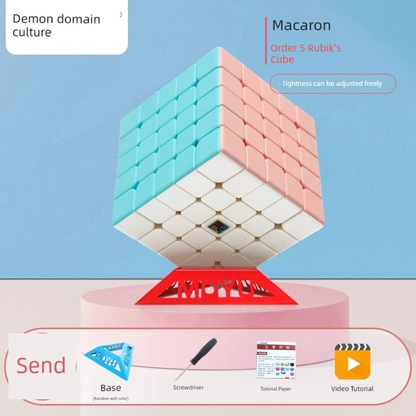 Macaron Renkli Beşinci Derece Rubik Küpü