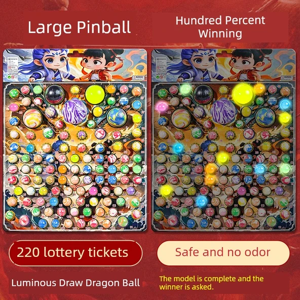 Nezha Sihirli Çocuk Dragon Topu Elastik Top Oyuncak - 2 Kutu [Nezha Ao C] Renkli 110 + Işıklı 110