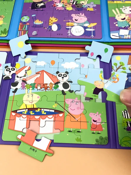 Peppa Pig Manyetik Puzzle - Mutlu Aile - 3