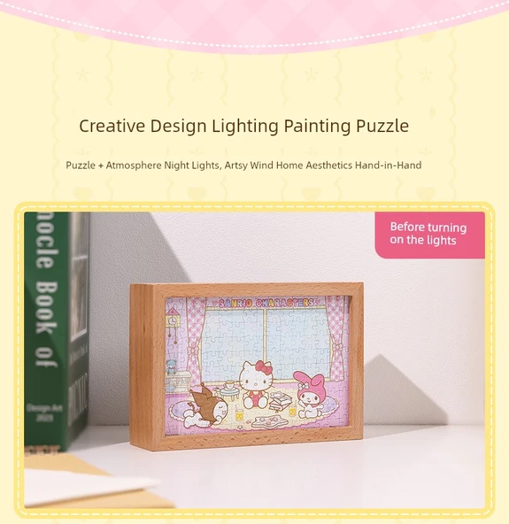 3D Sanrio Uyuyan Yıldız Işık Boyama Puzzle - 160 Parça - 11