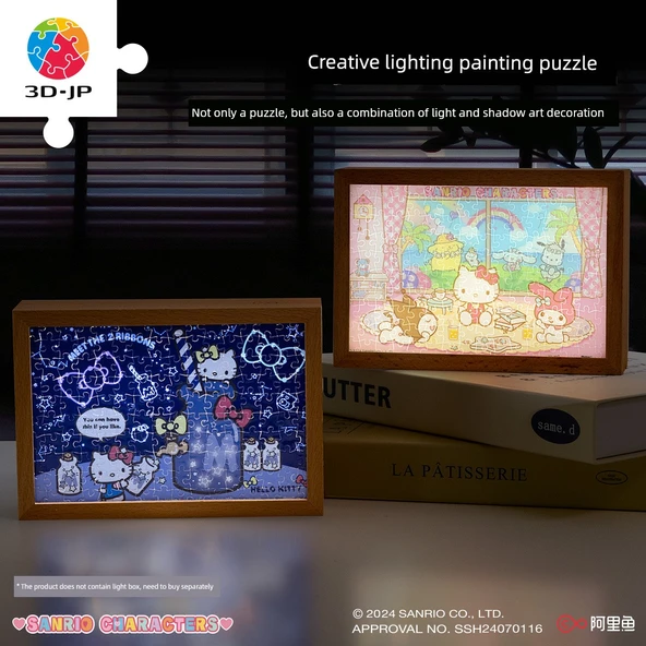 3D Sanrio Uyuyan Yıldız Işık Boyama Puzzle - 160 Parça - 2