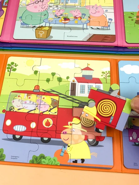 Peppa Pig Manyetik Puzzle - Mutlu Trafik - 4