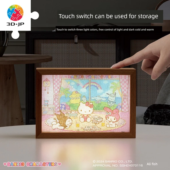 3D Sanrio Uyuyan Yıldız Işık Boyama Puzzle - 160 Parça - 4