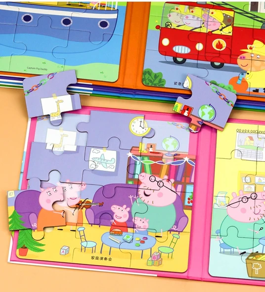 Peppa Pig Manyetik Puzzle - Mutlu Trafik - 11
