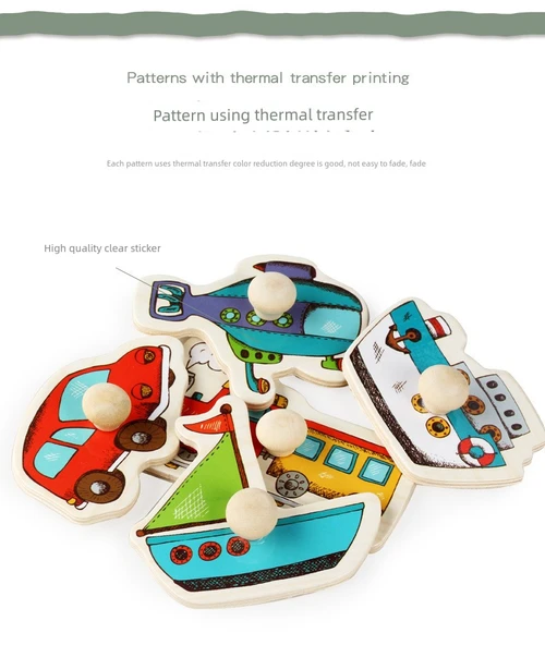 Montessori Ahşap Büyük Harfler El Kavramalı Puzzle - 9