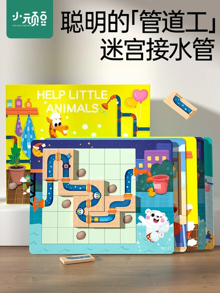 Su Borusu Hayvan Banyo Oyunu - 30 Soru Kartı Blok Versiyonu - Resim 2