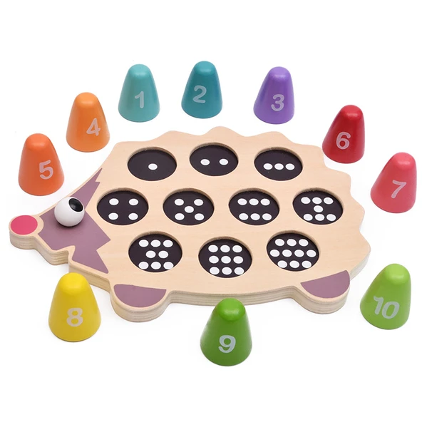 Kirpi Dikenleri Eşleştirme Montessori Eğitici Oyuncak - Sayı Eşleştirme Oyunu