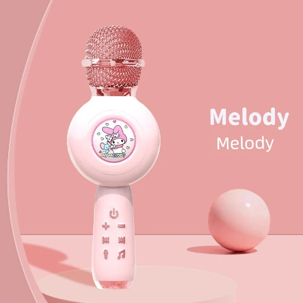 Çocuk Karaoke Mikrofonu - Q Versiyon Melody - Bluetooth, Gürültü Azaltma, Sihirli Ses, Surround Bas, Erken Eğitim