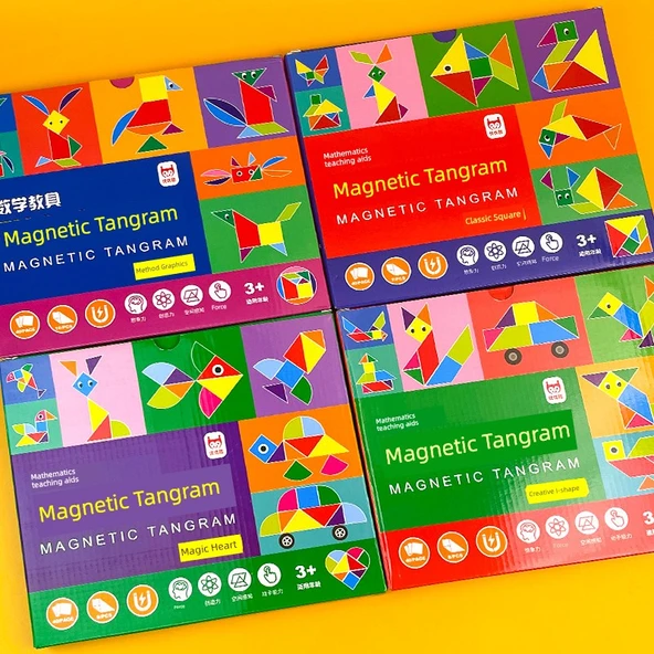 Manyetik Tangram Puzzle - Yaratıcı I Şekli - 6