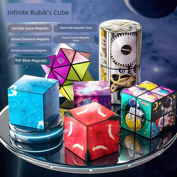 Manyetik Sonsuz Küp Rubik - Değişken Manyetik Küpler 6'lı Paket
