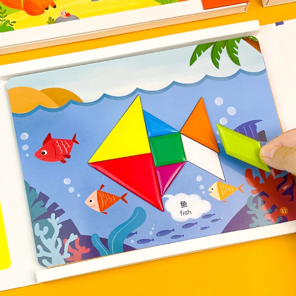 Manyetik Tangram Puzzle - Yaratıcı I Şekli - 2