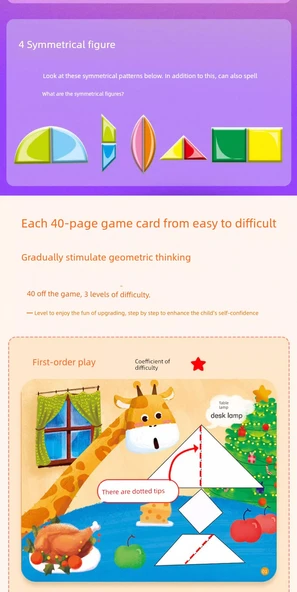 Manyetik Tangram Puzzle - Yaratıcı I Şekli - 11
