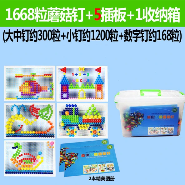 Sayılar ve Harfler Mantar Puzzle Seti - 168 Adet, 1500+ Mantar, 5 Tabak, 1 Kutu, 2 Atlas