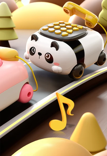 Çocuk Müzikli Telefon Araba - Lan Meng Kedi - Çok Modlu - Şarjlı - 8
