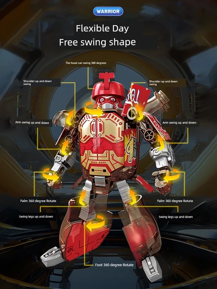 Dönüşen Robot Oyuncak - Mavi Kola Şişesi Savaşçı - Dönüşüm Kalemli - 6