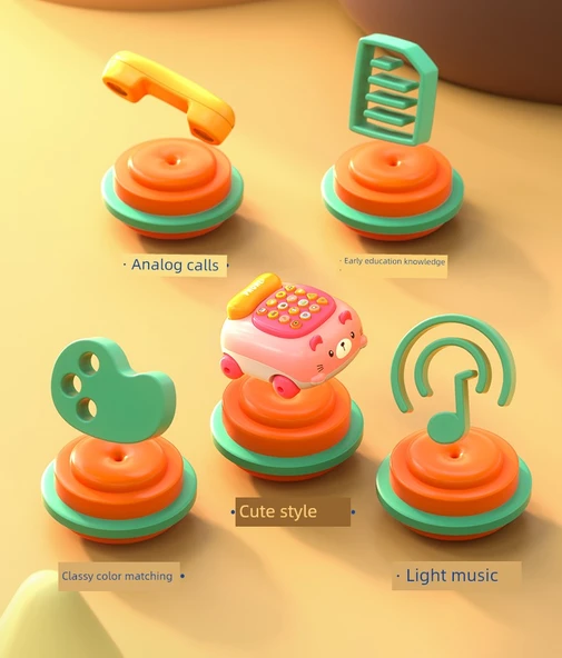 Çocuk Müzikli Telefon Araba - Lan Meng Kedi - Çok Modlu - Şarjlı - 10