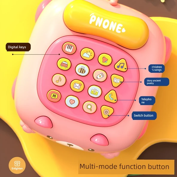 Çocuk Müzikli Telefon Araba - Meng Panda - Çok Modlu - Dağıtımlı Batarya - 4