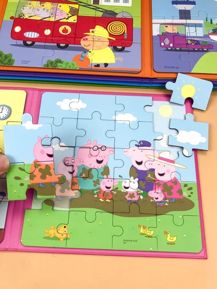 Peppa Pig Manyetik Puzzle - Eğlence Parkı (16/20/25 Parça) - 6