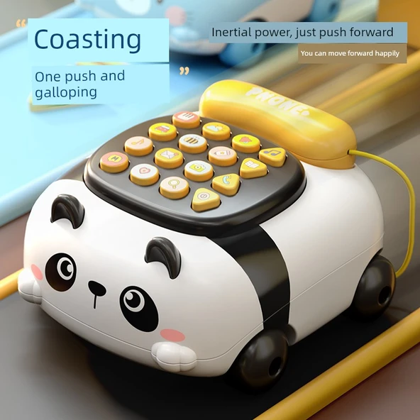 Çocuk Müzikli Telefon Araba - Lan Meng Kedi - Çok Modlu - Şarjlı - 3
