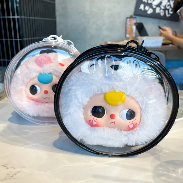 Labubu Vinil Bebek Koruyucu Kılıf Kolye - Siyah Koruyucu - 2