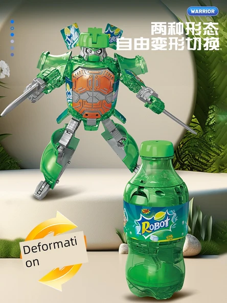 Dönüşen Robot Oyuncak - Mavi Kola Şişesi Savaşçı - Dönüşüm Kalemli - 4