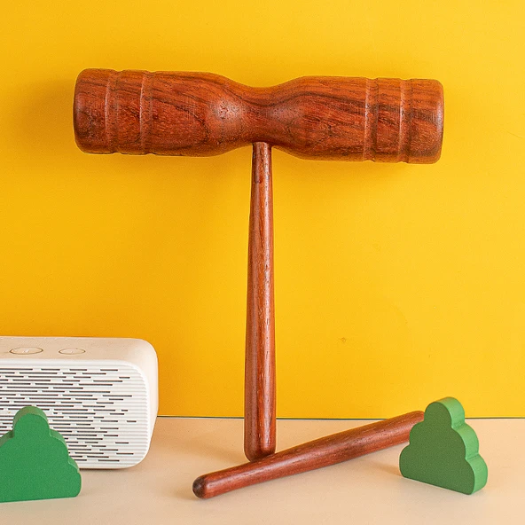 Orff Perküsyon Enstrümanı - Sekoya Pürüzsüz Çift Silindir 4x20cm