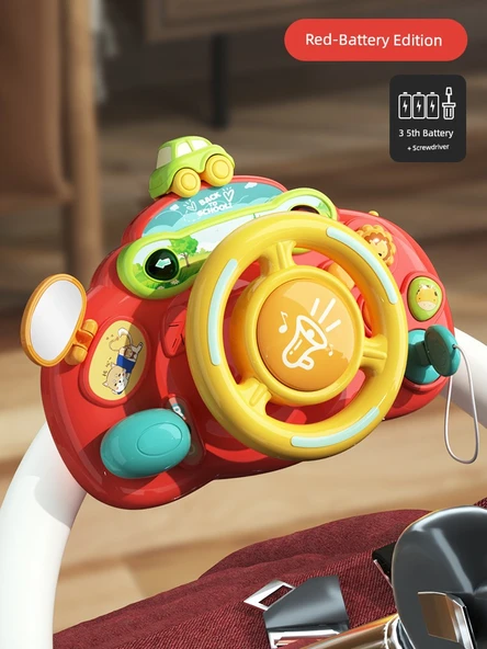 Bebek Direksiyon Oyuncak - Pilli Kırmızı