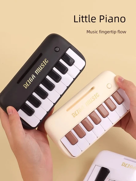 Mini Elektronik Klavye Piyano Oyuncak - Siyah - Müzik Hediye Kutulu - 3