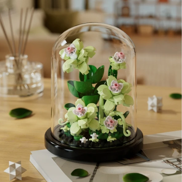 Çiçek Saksısı Yapı Blokları Buket Puzzle - Çiçek Dili Renkli Seri-Zen Alanı♥Tozluk - 10
