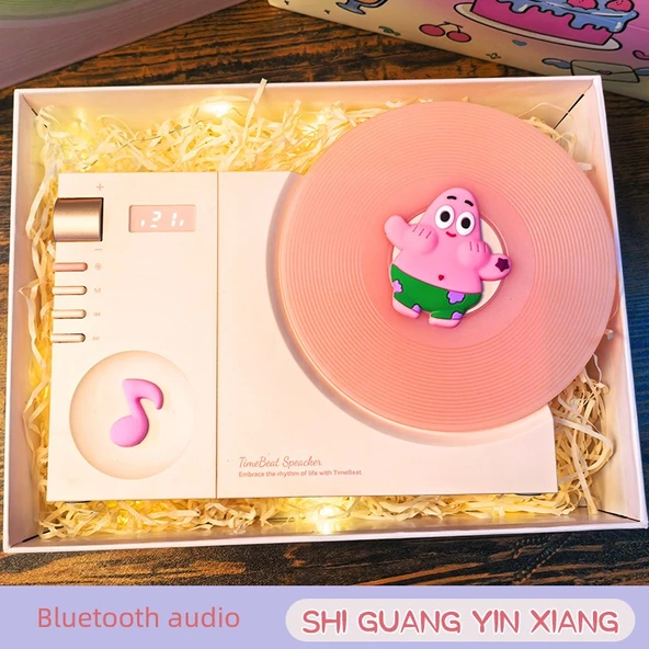 Sünger Bebek Pembe Turta Bluetooth Ses Hediye Seti - 4