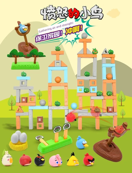 Angry Birds Oyuncak Seti - (Stella + Bomba Siyah + Domuz + Sapan + 3 Aksesuar) (7 Parça) - 8