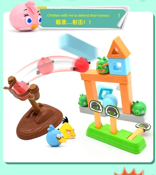 Angry Birds Oyuncak Seti - (Stella + Bomba Siyah + Domuz + Sapan + 3 Aksesuar) (7 Parça) - 11