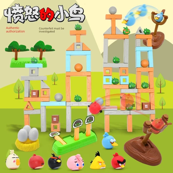 Angry Birds Oyuncak Seti - (Stella + Bomba Siyah + Domuz + Sapan + 3 Aksesuar) (7 Parça) - 2