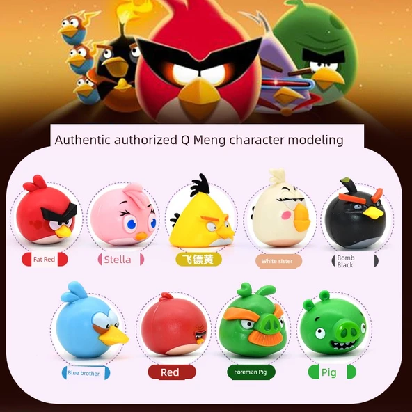 Angry Birds Oyuncak Seti - (Stella + Bomba Siyah + Domuz + Sapan + 3 Aksesuar) (7 Parça) - 5