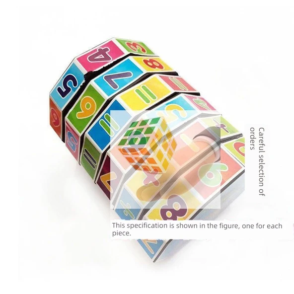 Çocuklar için Silindir Şekilli Dijital Rubik Küpü - Model 2